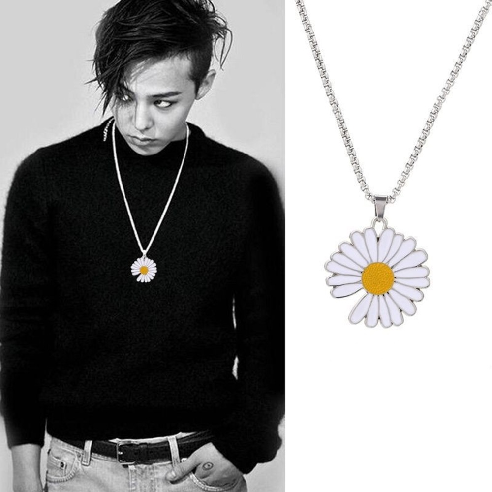 K-pop G-dragon Peaceminusone Daisy Cute Pendant Necklace 70cm